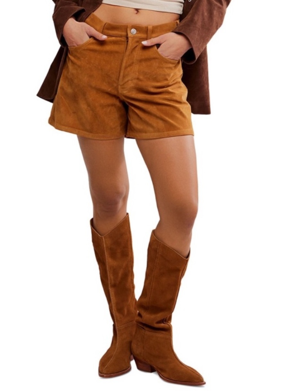 Free People Women's Tippi Vegan Faux Suede Shorts Boho Festival Stagecoach